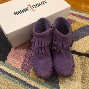 Cute Double Fringe Side-zip boots